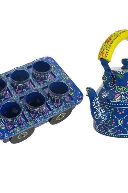 ALUMINIUM TEA KETTLE WITH 6 GLASS